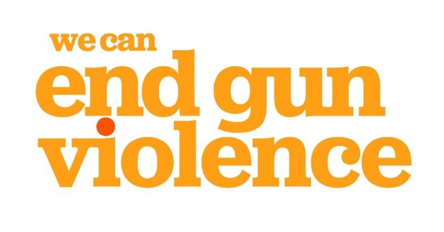we can end gun violence written in orange