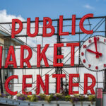 Entrance sign to Pike Place Market
