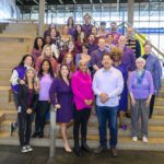 Mayor Harrell and staff wear purple for "Purple Thursday"